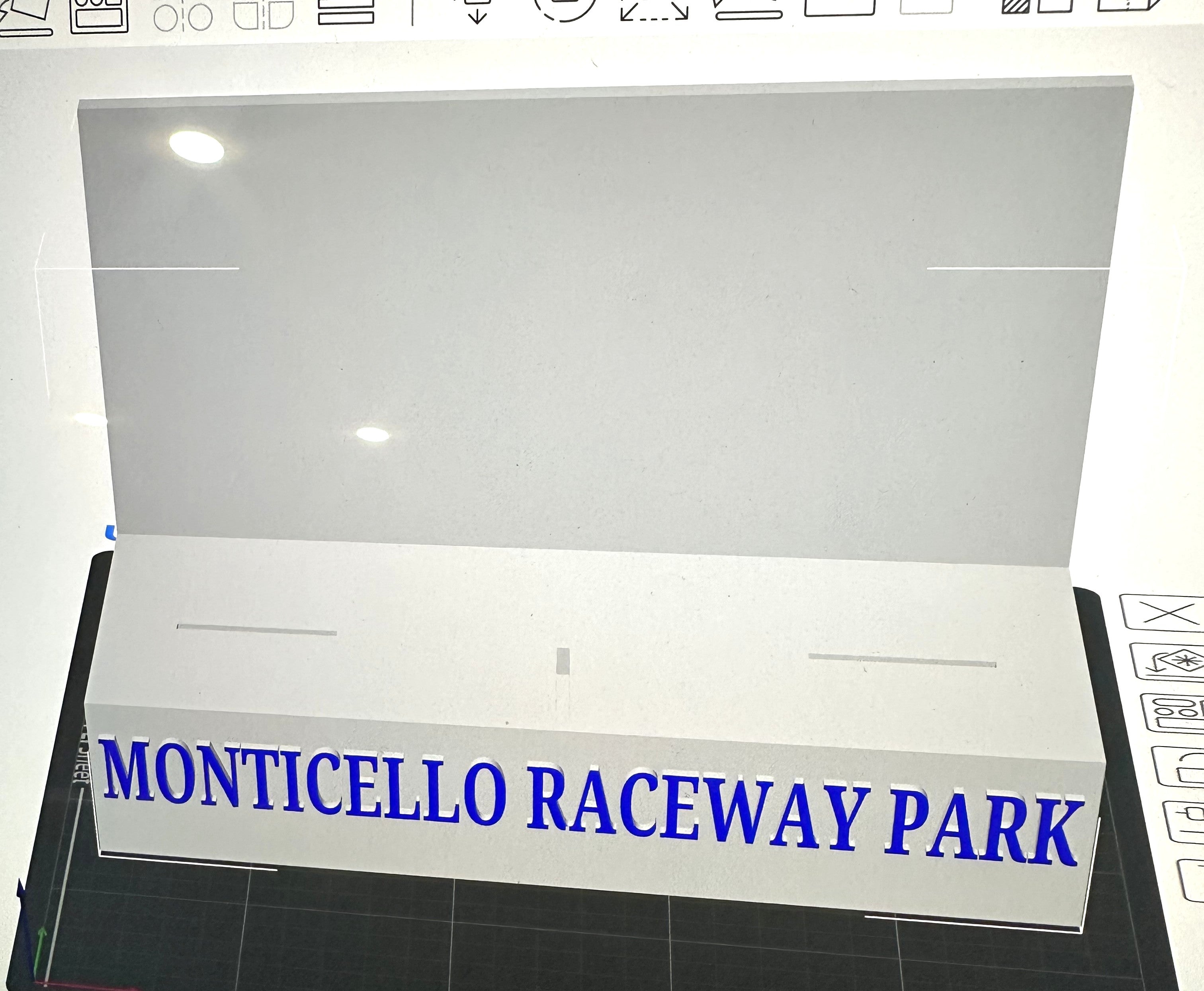 Custom One-Off Drag Raceway Podium for "S.B."