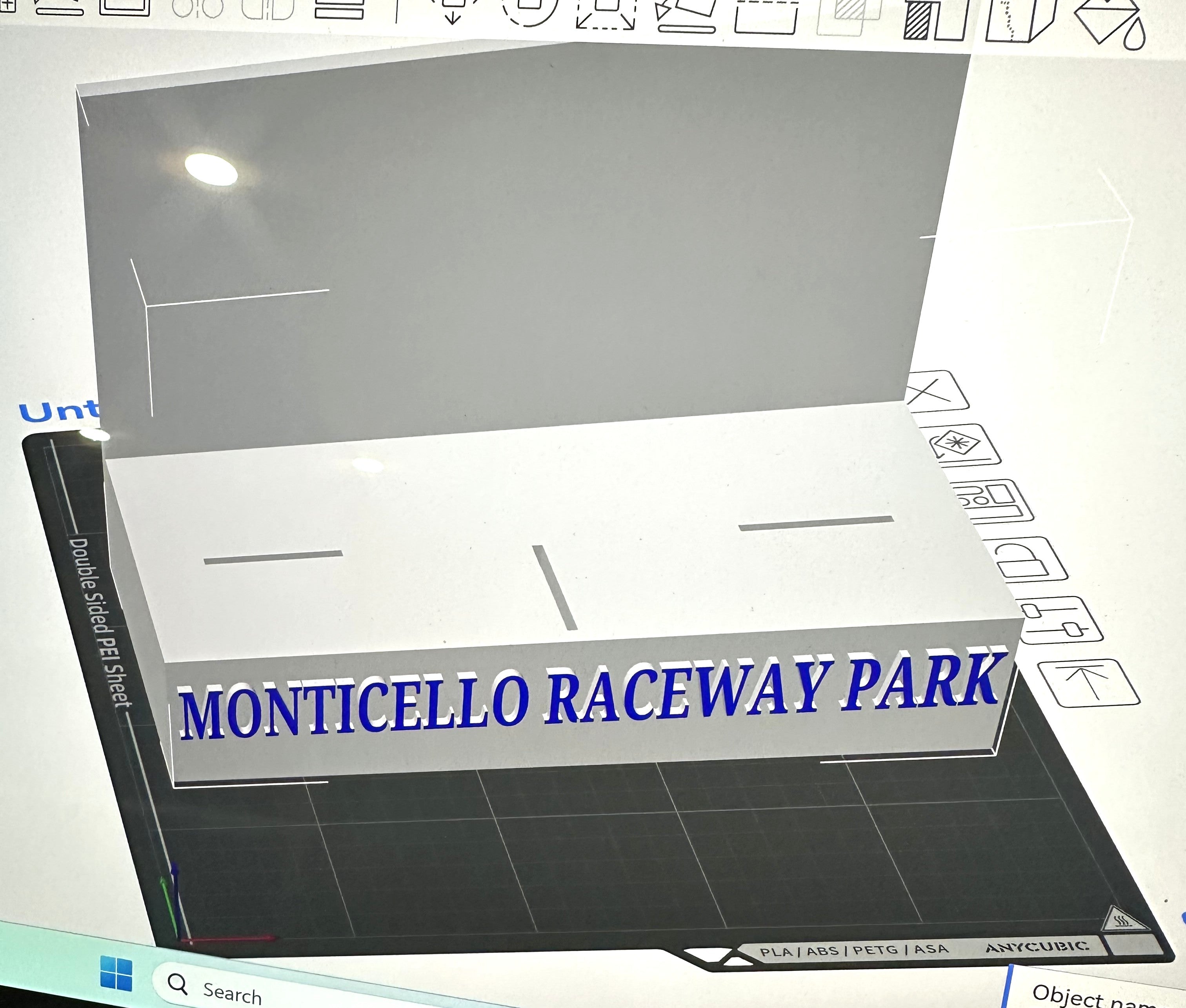 Custom One-Off Drag Raceway Podium for "S.B."