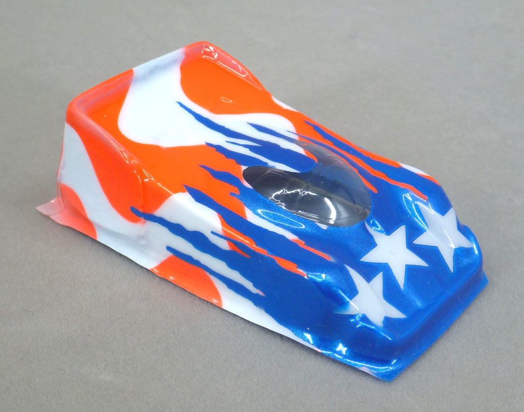 Stars and Stripes (design #1) - Professionally Painted Lexan HO Slot Car Body
