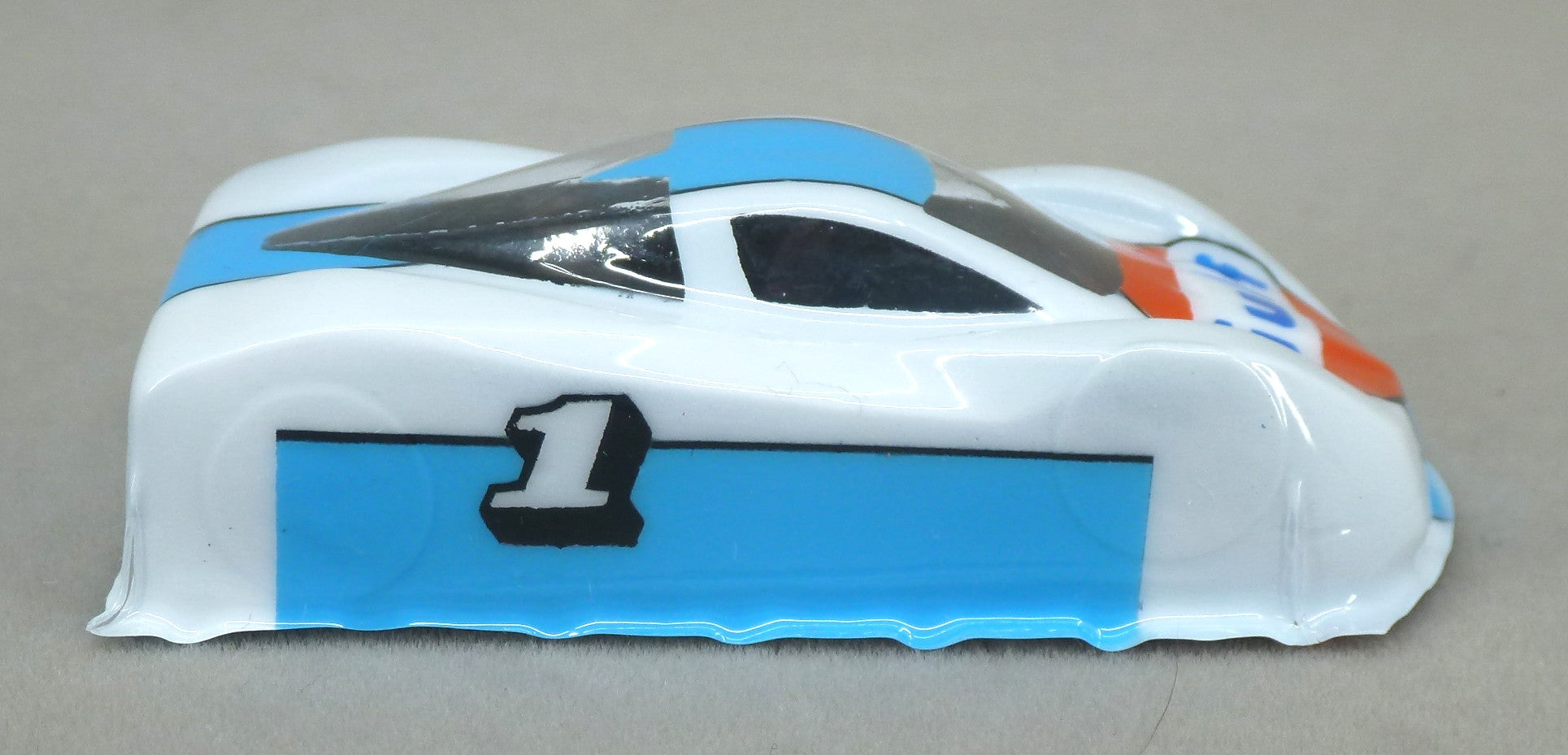 Gulf Car (White) - Professionally Painted Lexan HO Slot Car Body