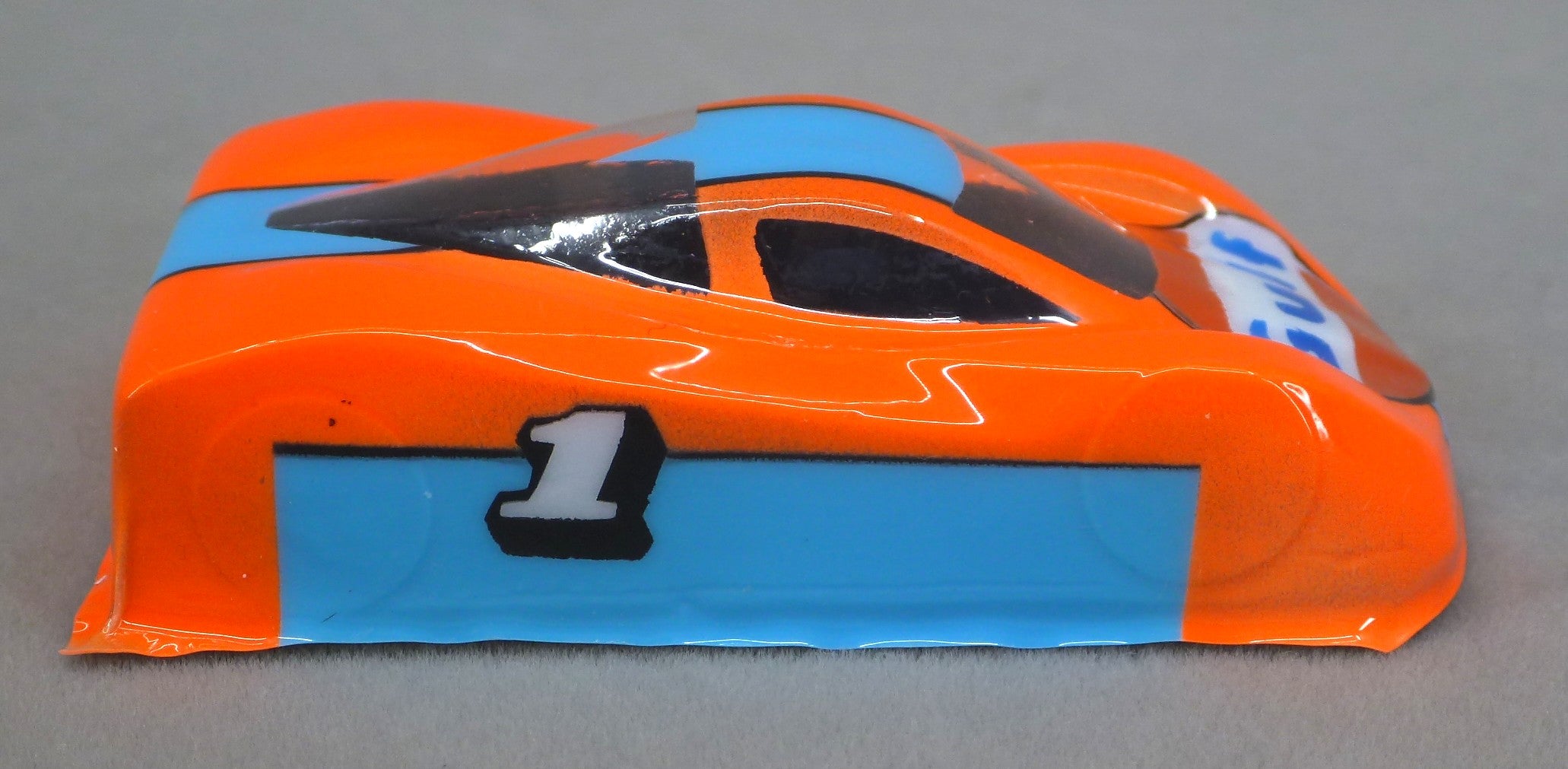 Gulf Car (Orange) - Professionally Painted Lexan HO Slot Car Body