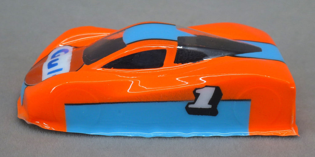 Gulf Car (Orange) - Professionally Painted Lexan HO Slot Car Body