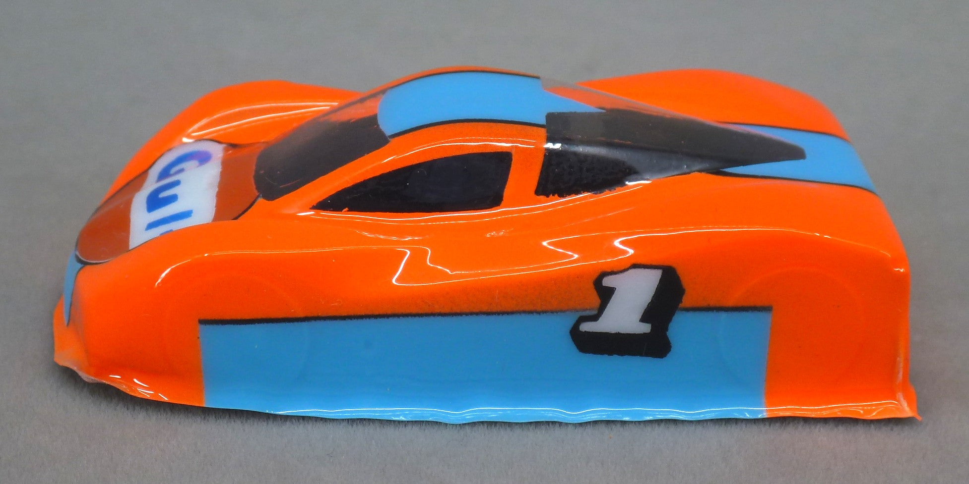 Gulf Car (Orange) - Professionally Painted Lexan HO Slot Car Body