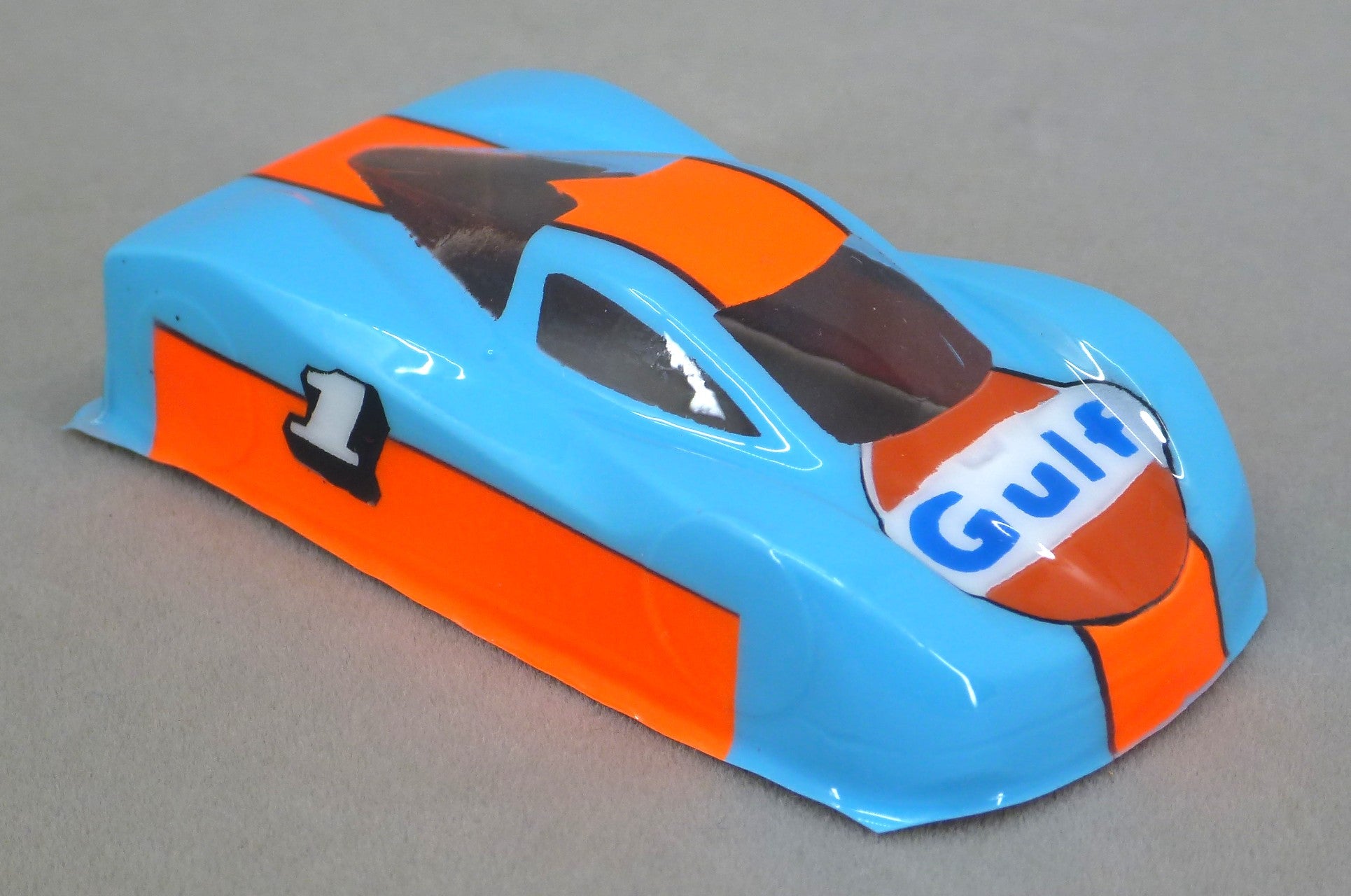 Gulf Car (Blue) - Professionally Painted Lexan HO Slot Car Body