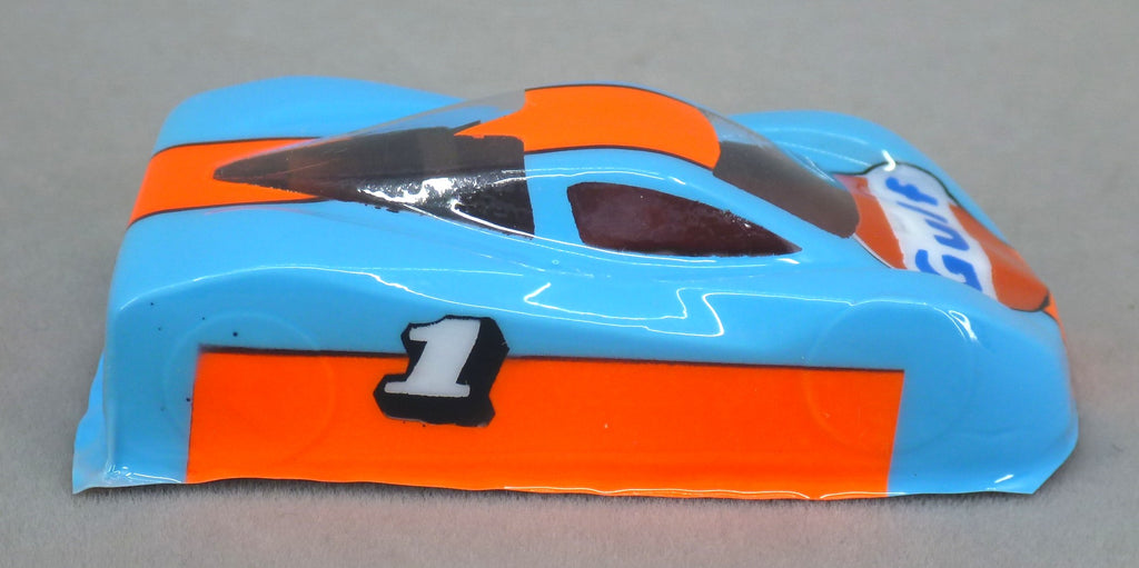 Gulf Car (Blue) - Professionally Painted Lexan HO Slot Car Body