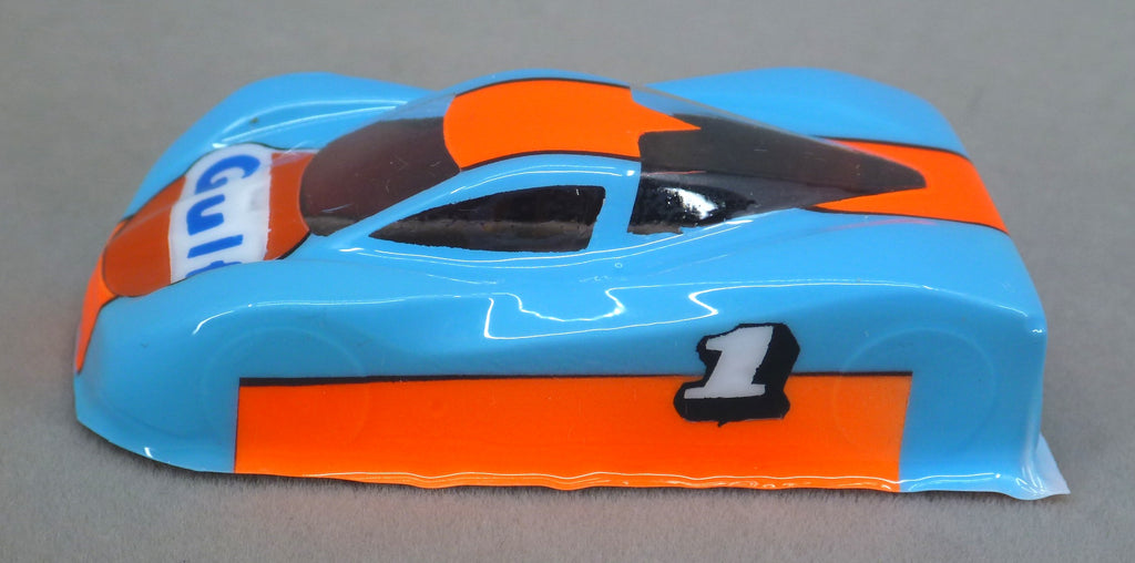 Gulf Car (Blue) - Professionally Painted Lexan HO Slot Car Body