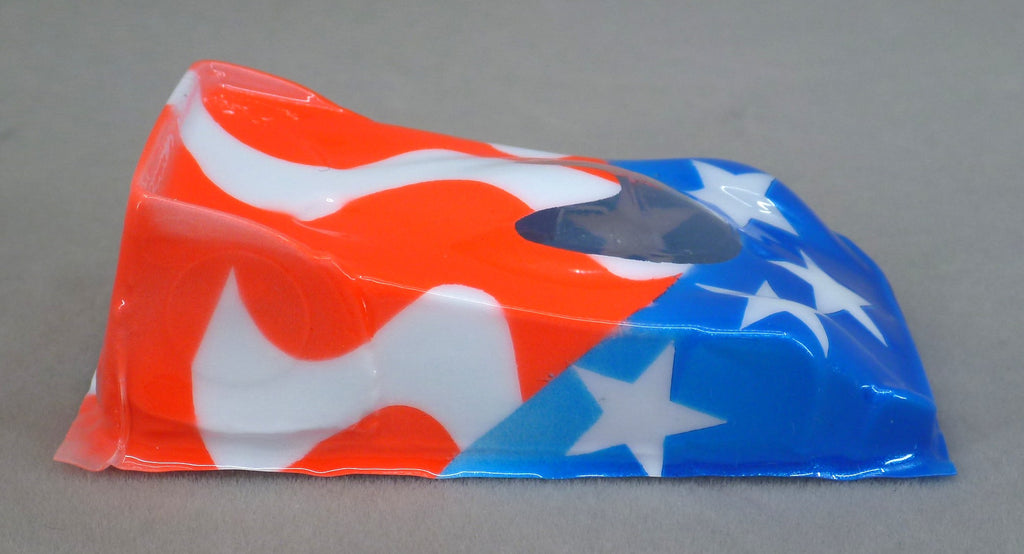 Stars and Stripes (design #2) - Professionally Painted Lexan HO Slot Car Body