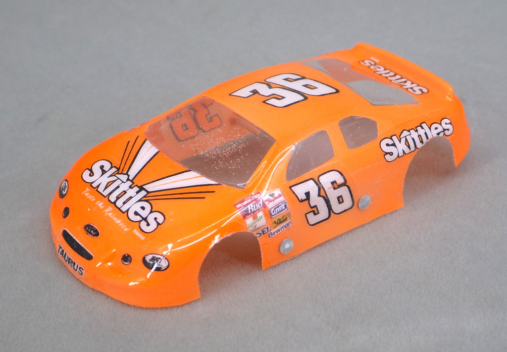 NASCAR (Skittles) - Professionally Painted Lexan HO Slot Car Body