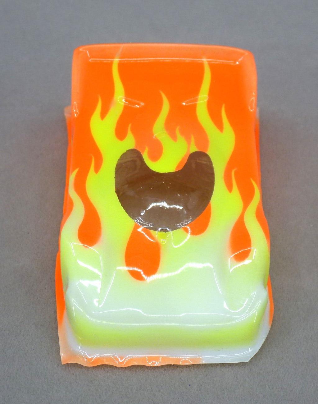 Flames Car (Orange) - Professionally Painted Lexan HO Slot Car Body