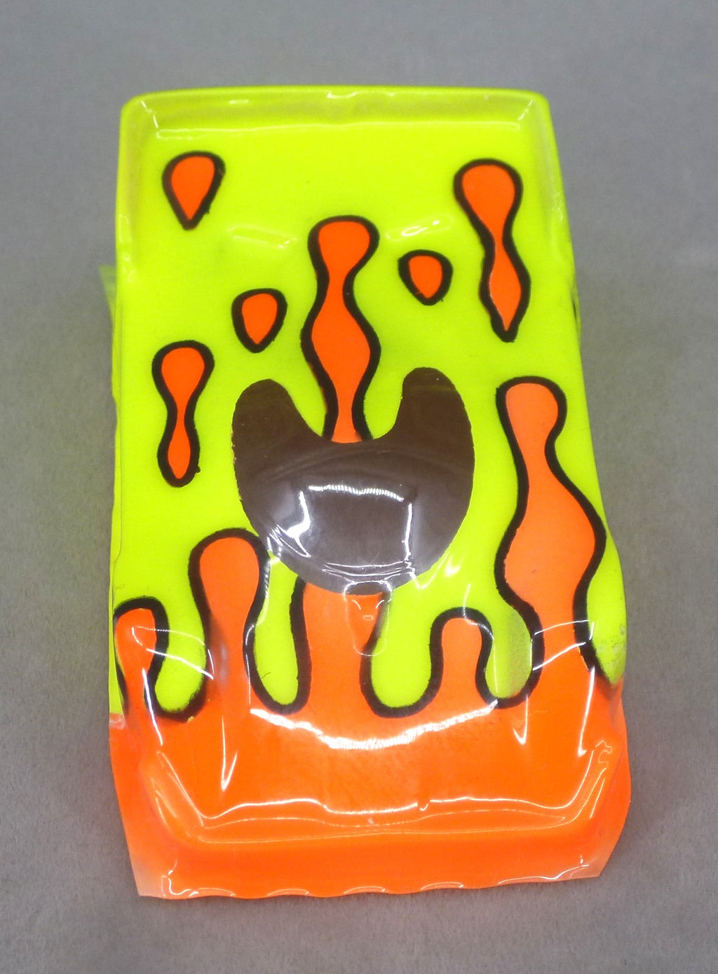 Flowing Tear Drops Car (Orange on Yellow) - Professionally Painted Lexan HO Slot Car Body
