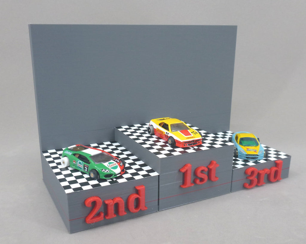 Raceway Podium for 1st-2nd-3rd Place Winners...Now with Checkerboard flooring applied!