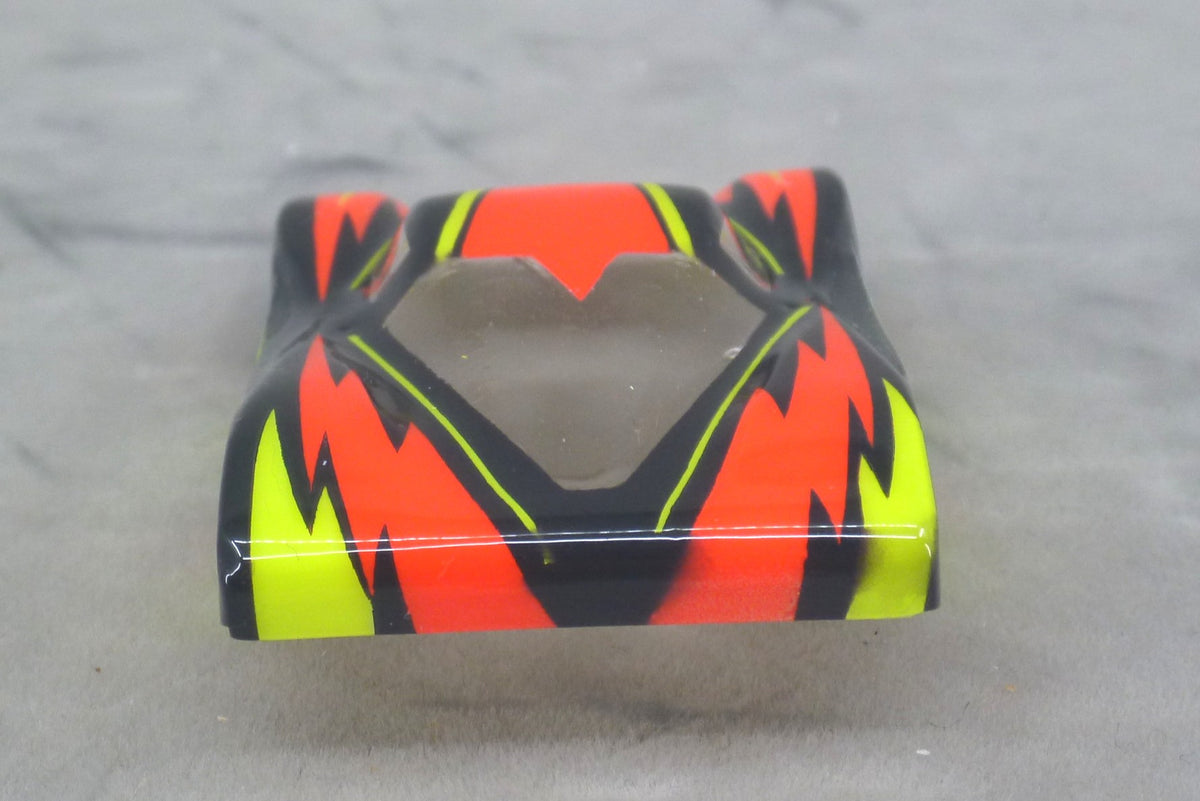 Dazzle Car (Orange/Yellow/Black) - Professionally Painted Lexan HO Slot Car Body