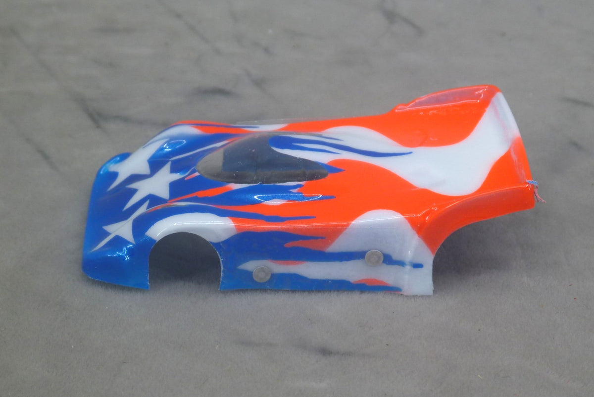 Stars and Stripes (design #1) - Professionally Painted Lexan HO Slot Car Body