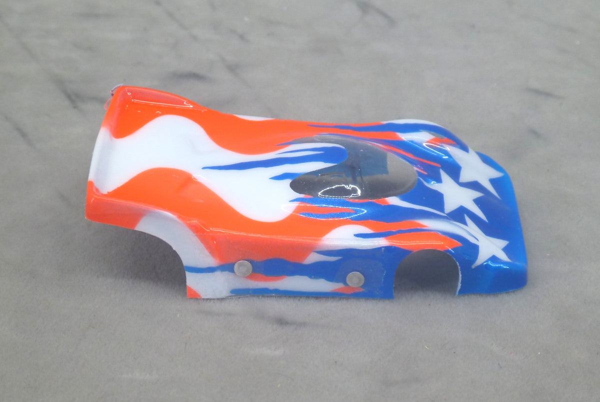 Stars and Stripes (design #1) - Professionally Painted Lexan HO Slot Car Body