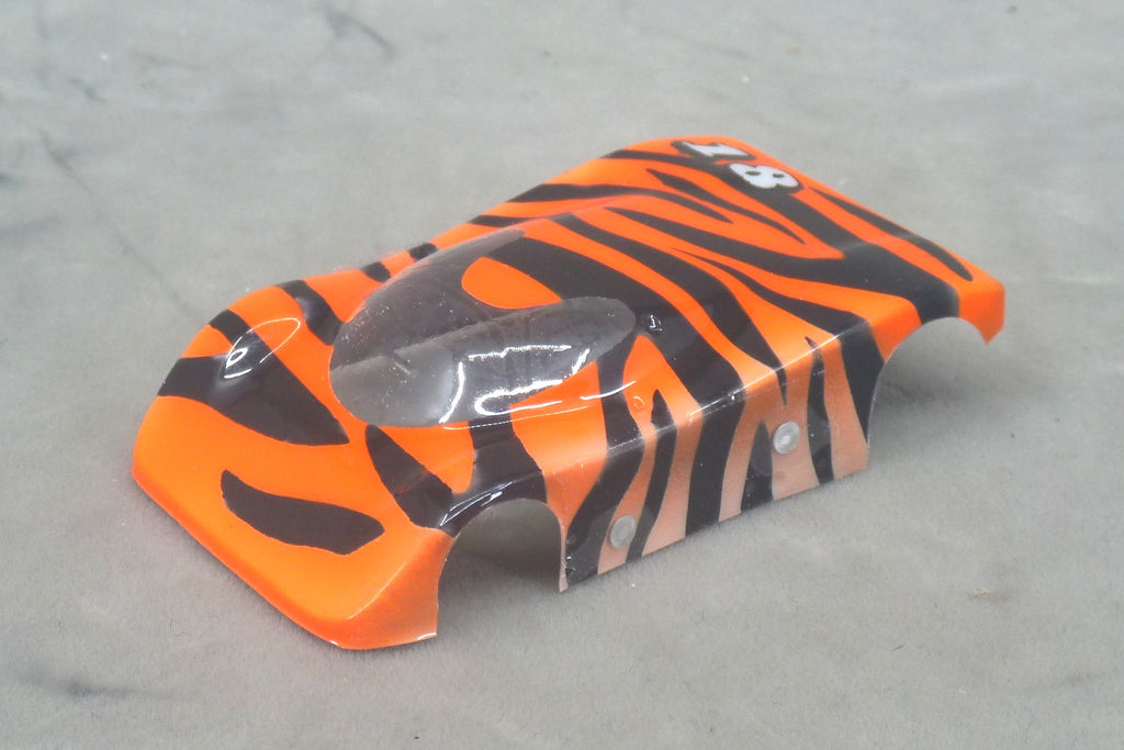 Tiger Pattern (Orange & Black) - Professionally Painted Lexan HO Slot Car Body
