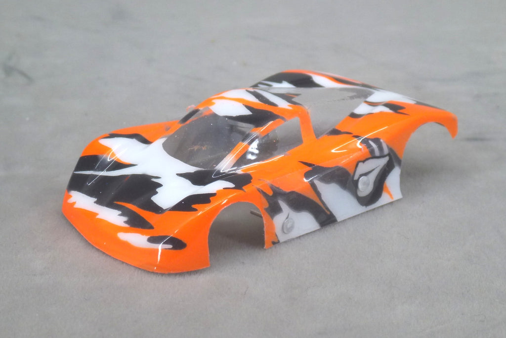 Shatter (Orange) - Professionally Painted Lexan HO Slot Car Body