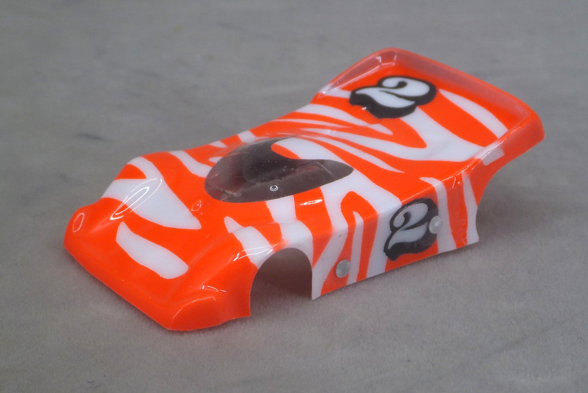 Wild Current (Red-Orange) - Professionally Painted Lexan HO Slot Car Body
