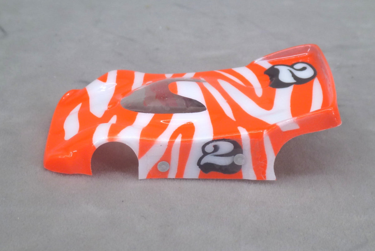 Wild Current (Red-Orange) - Professionally Painted Lexan HO Slot Car Body