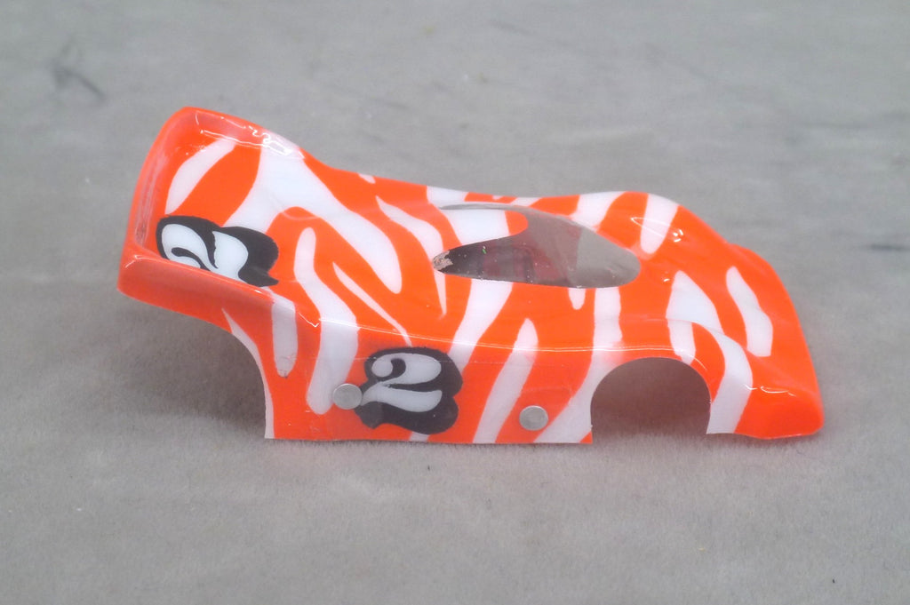 Wild Current (Red-Orange) - Professionally Painted Lexan HO Slot Car Body