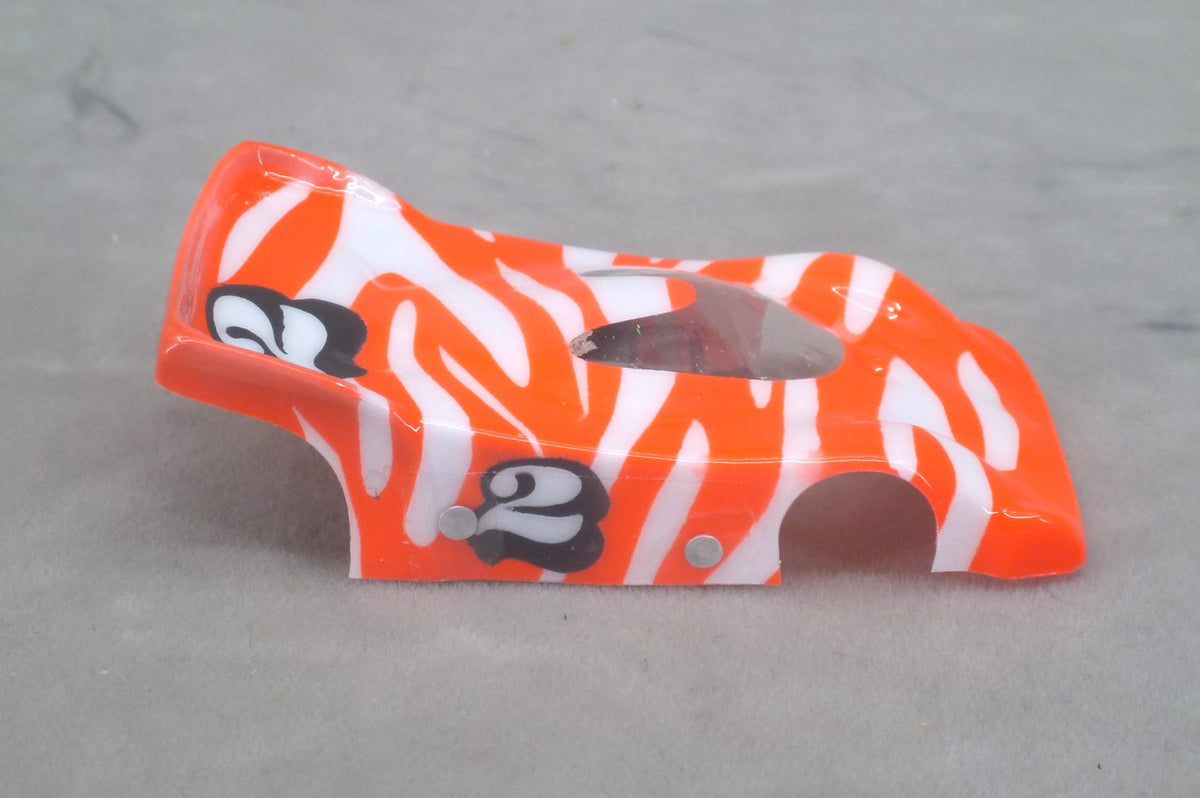 Wild Current (Red-Orange) - Professionally Painted Lexan HO Slot Car Body