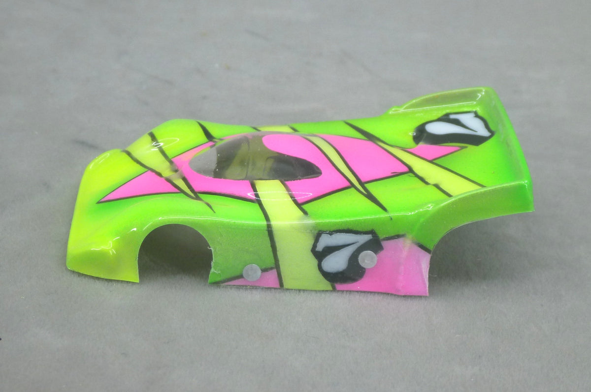 Neon Ribbon (Lime Green) - Professionally Painted Lexan HO Slot Car Body