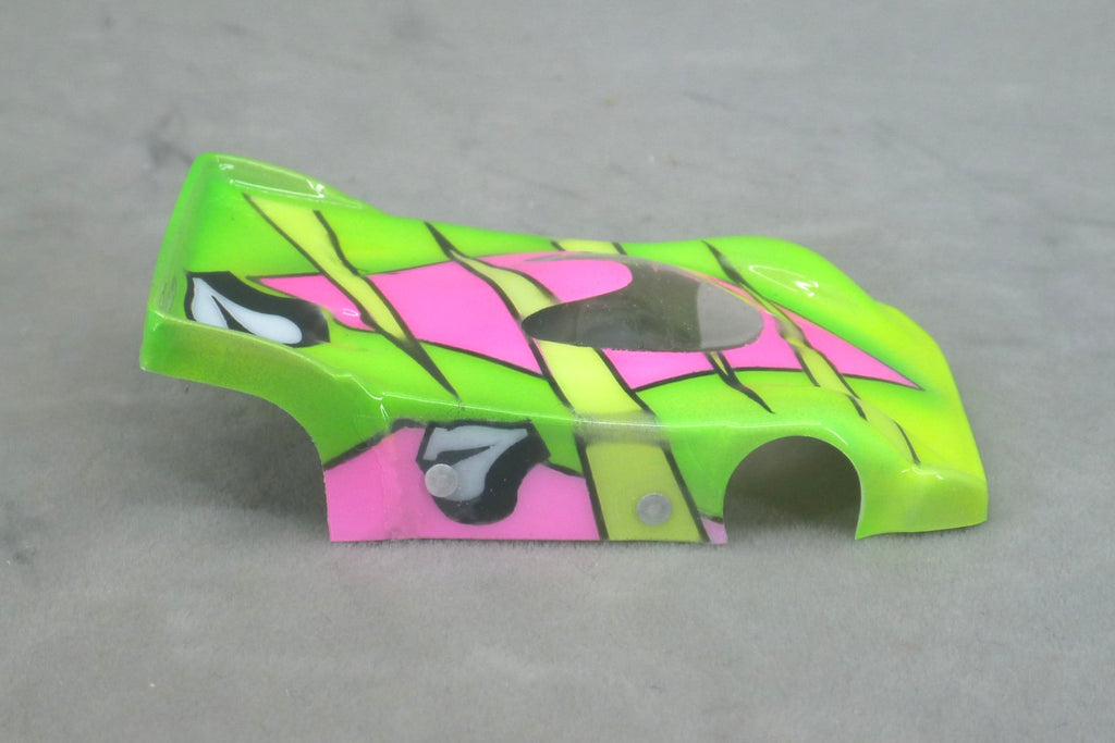 Neon Ribbon (Lime Green) - Professionally Painted Lexan HO Slot Car Body