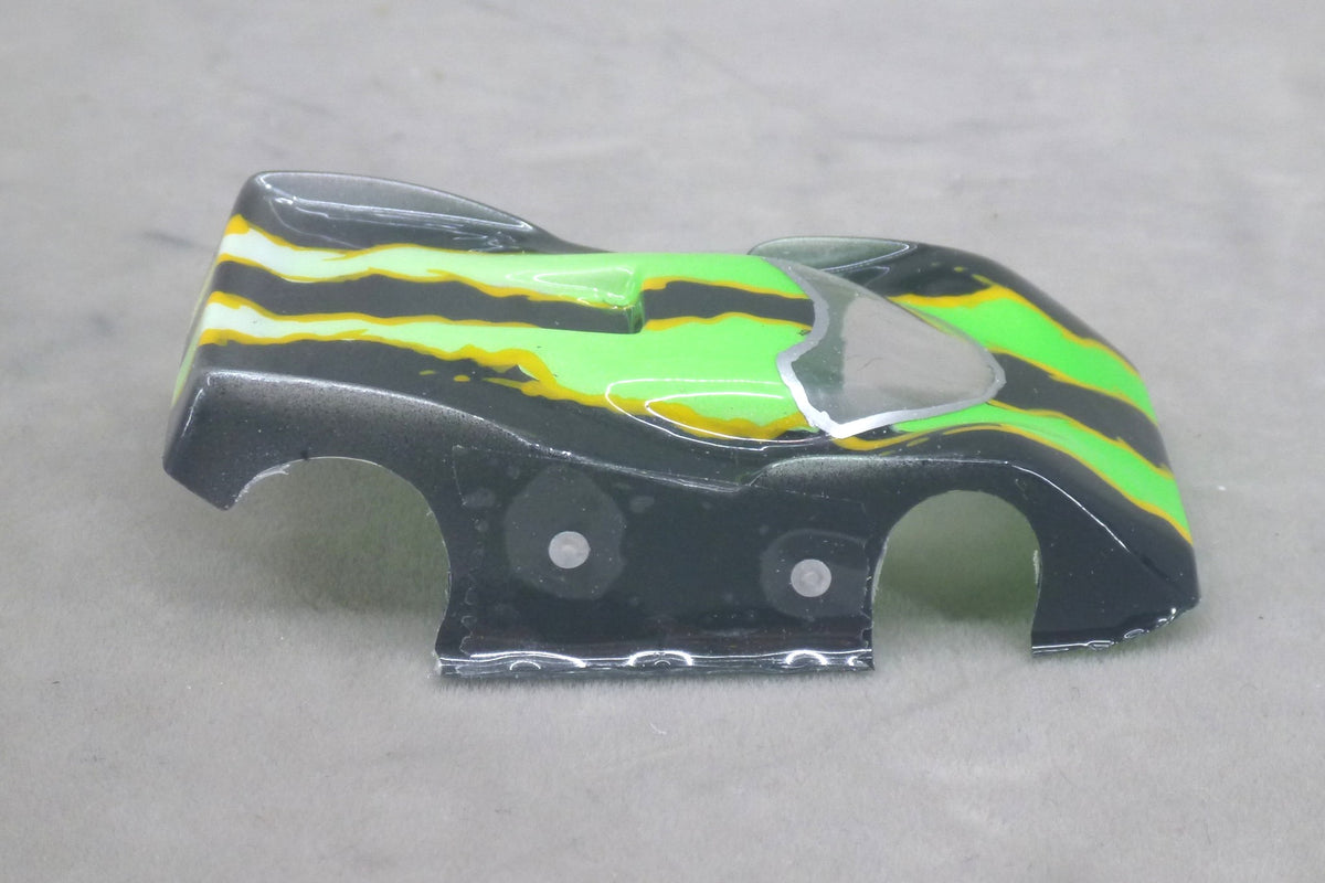 Monster (Green on Black) - Professionally Painted Lexan HO Slot Car Body