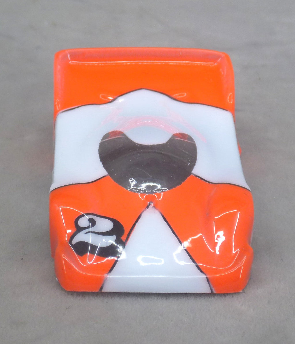 Aero Sweep (Red-Orange / White) - Professionally Painted Lexan HO Slot Car Body