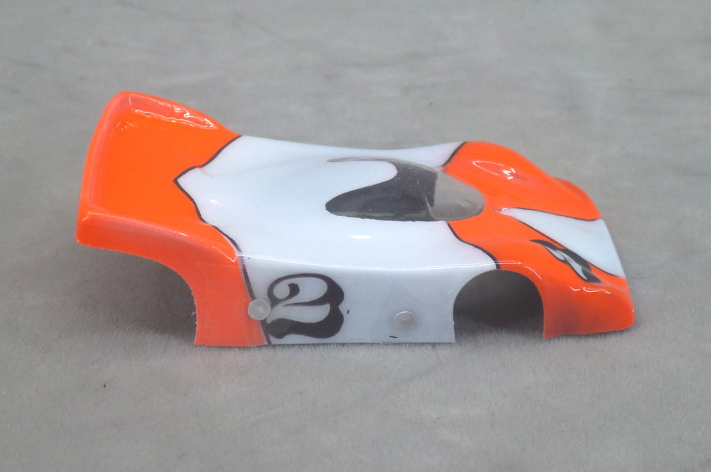 Aero Sweep (Red-Orange / White) - Professionally Painted Lexan HO Slot Car Body