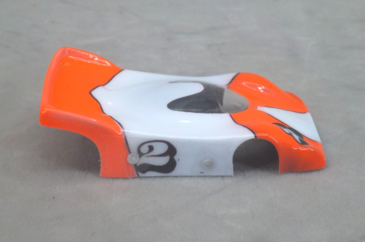 Aero Sweep (Red-Orange / White) - Professionally Painted Lexan HO Slot Car Body