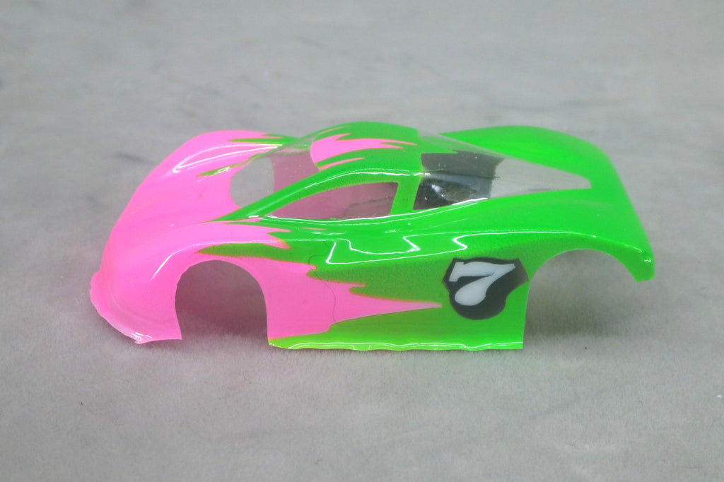Toxic Pop (Fade Flame) Professionally Painted Lexan HO Slot Car Body