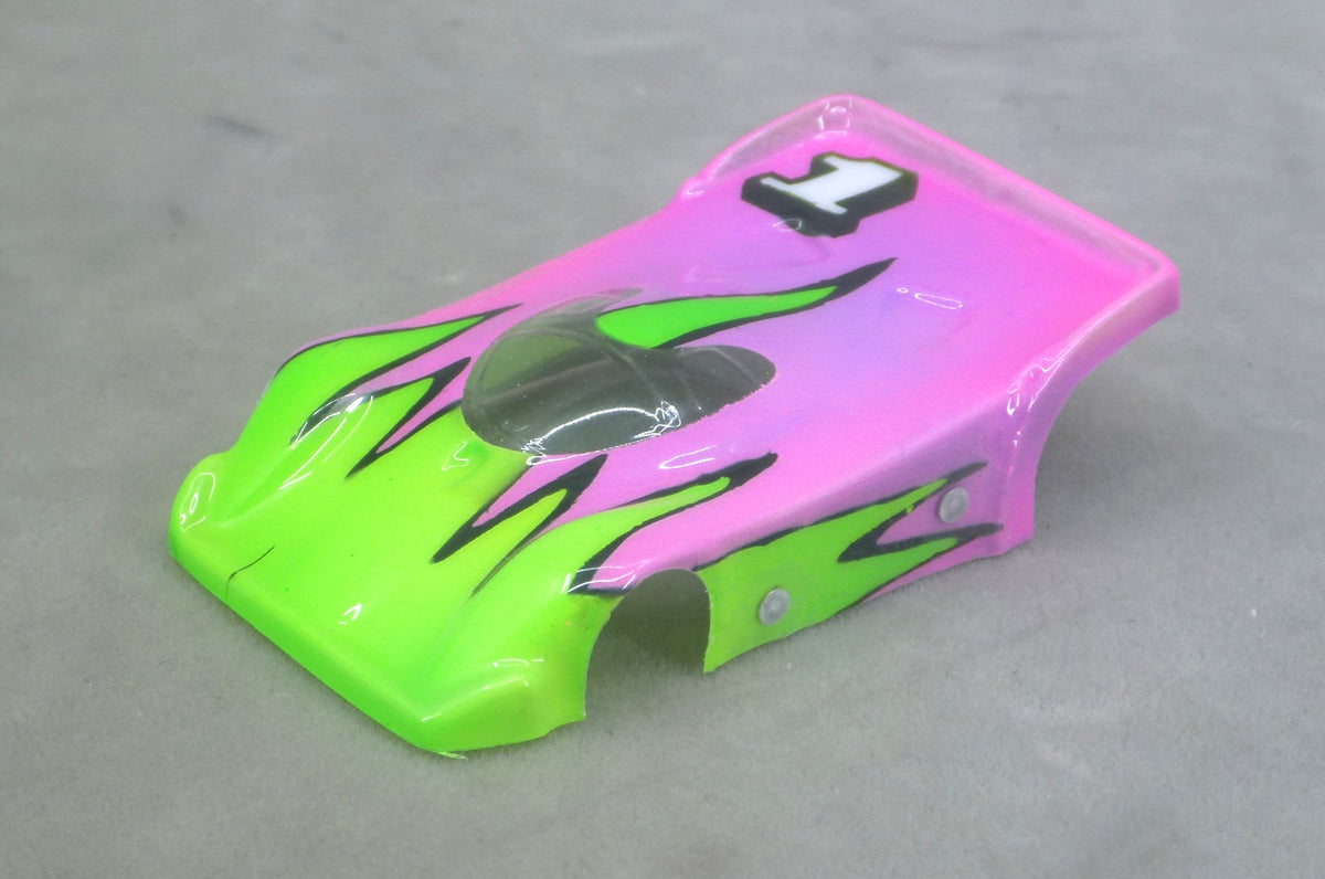 Toxic Pop (Reverse Razor) Professionally Painted Lexan HO Slot Car Body