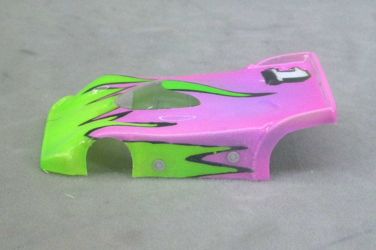 Toxic Pop (Reverse Razor) Professionally Painted Lexan HO Slot Car Body