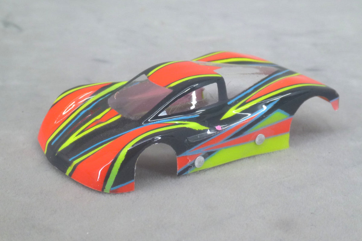 Dazzle (Red/Yellow/blue) - Professionally Painted Lexan HO Slot Car Body