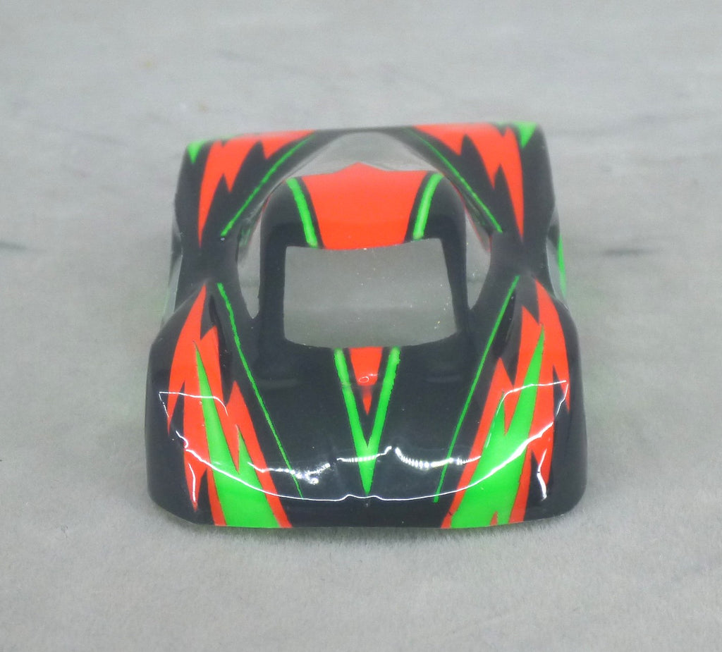 Dazzle (Green/Red/Green) - Professionally Painted Lexan HO Slot Car Body