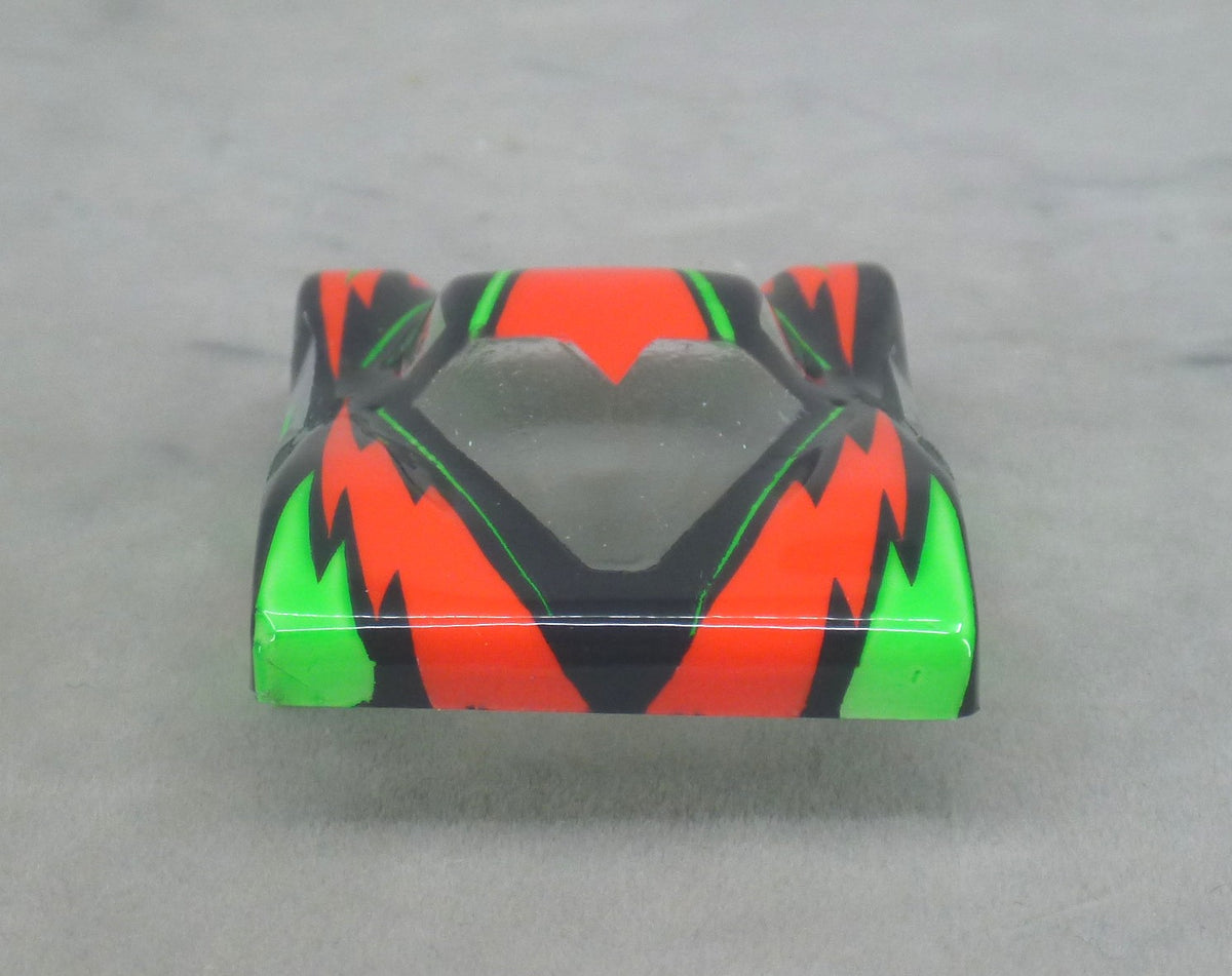 Dazzle (Green/Red/Green) - Professionally Painted Lexan HO Slot Car Body