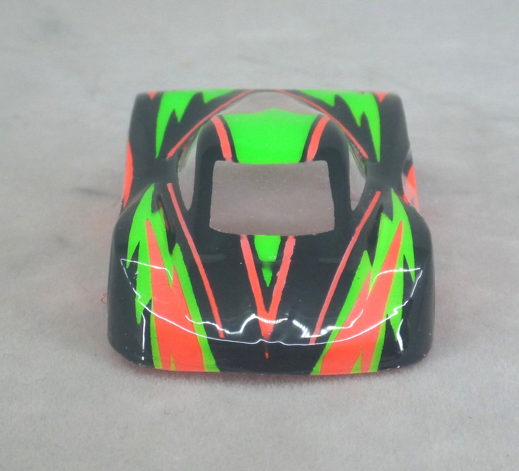 Dazzle (Red/Green/Red) - Professionally Painted Lexan HO Slot Car Body
