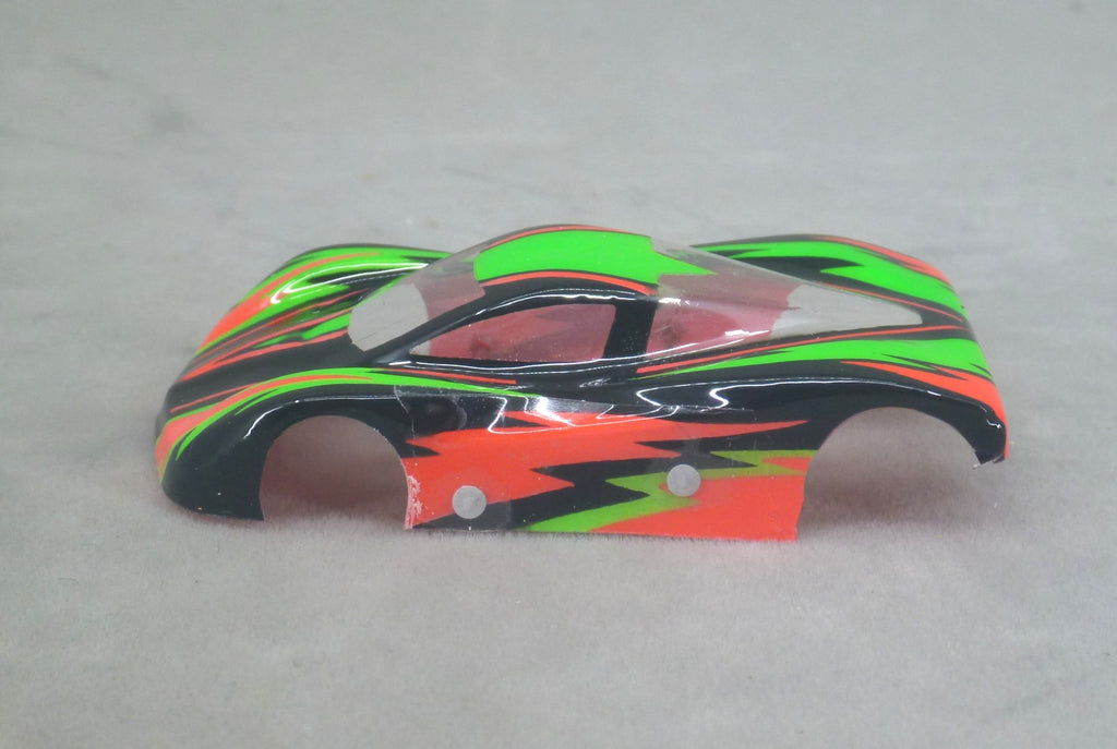 Dazzle (Red/Green/Red) - Professionally Painted Lexan HO Slot Car Body