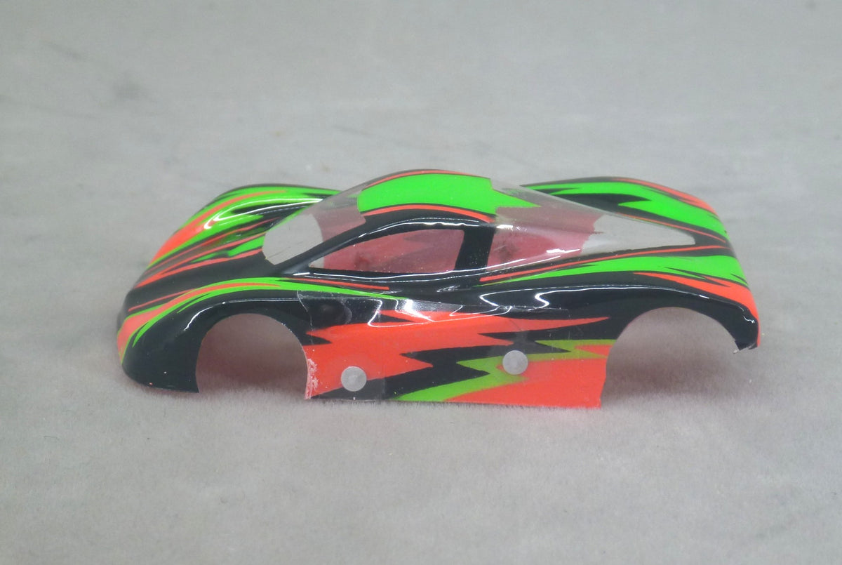 Dazzle (Red/Green/Red) - Professionally Painted Lexan HO Slot Car Body