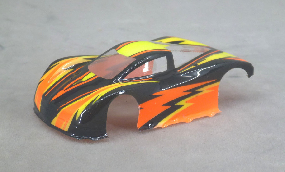 Dazzle (Red/Yellow/Red) - Professionally Painted Lexan HO Slot Car Body