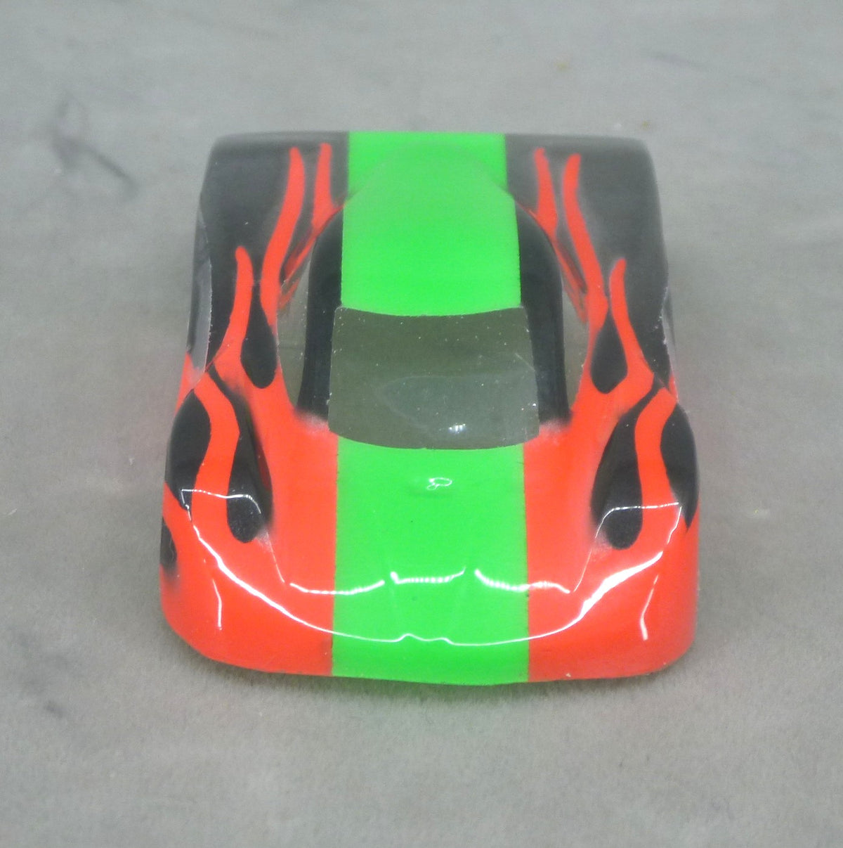 Shadow Flame (Green/Red) - Professionally Painted Lexan HO Slot Car Body