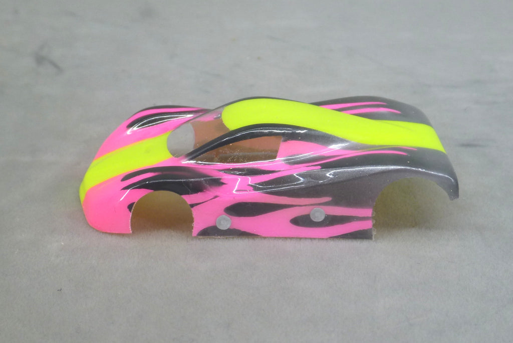Shadow Flame (Yellow/Fuchsia) - Professionally Painted Lexan HO Slot Car Body