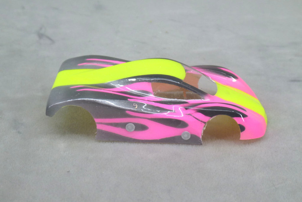 Shadow Flame (Yellow/Fuchsia) - Professionally Painted Lexan HO Slot Car Body