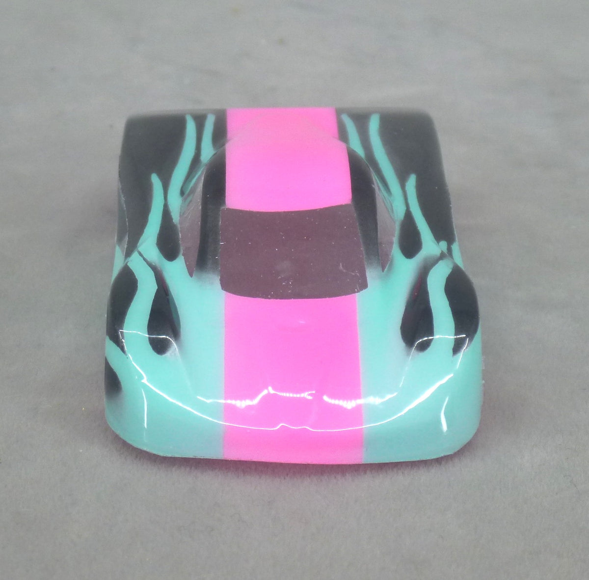 Shadow Flame (Fuchsia/Light Blue) - Professionally Painted Lexan HO Slot Car Body