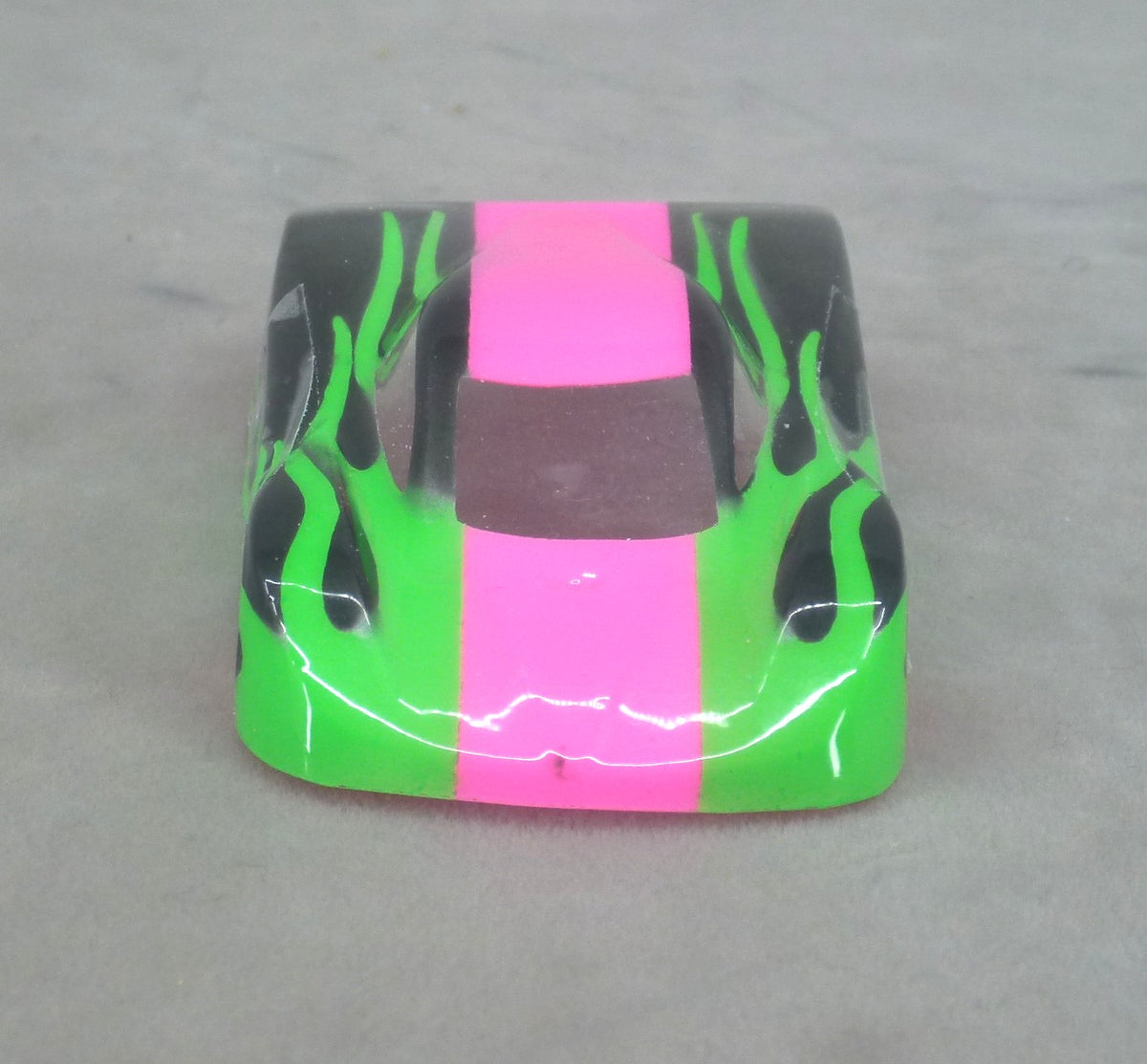 Shadow Flame (Fushia/Green) - Professionally Painted Lexan HO Slot Car Body