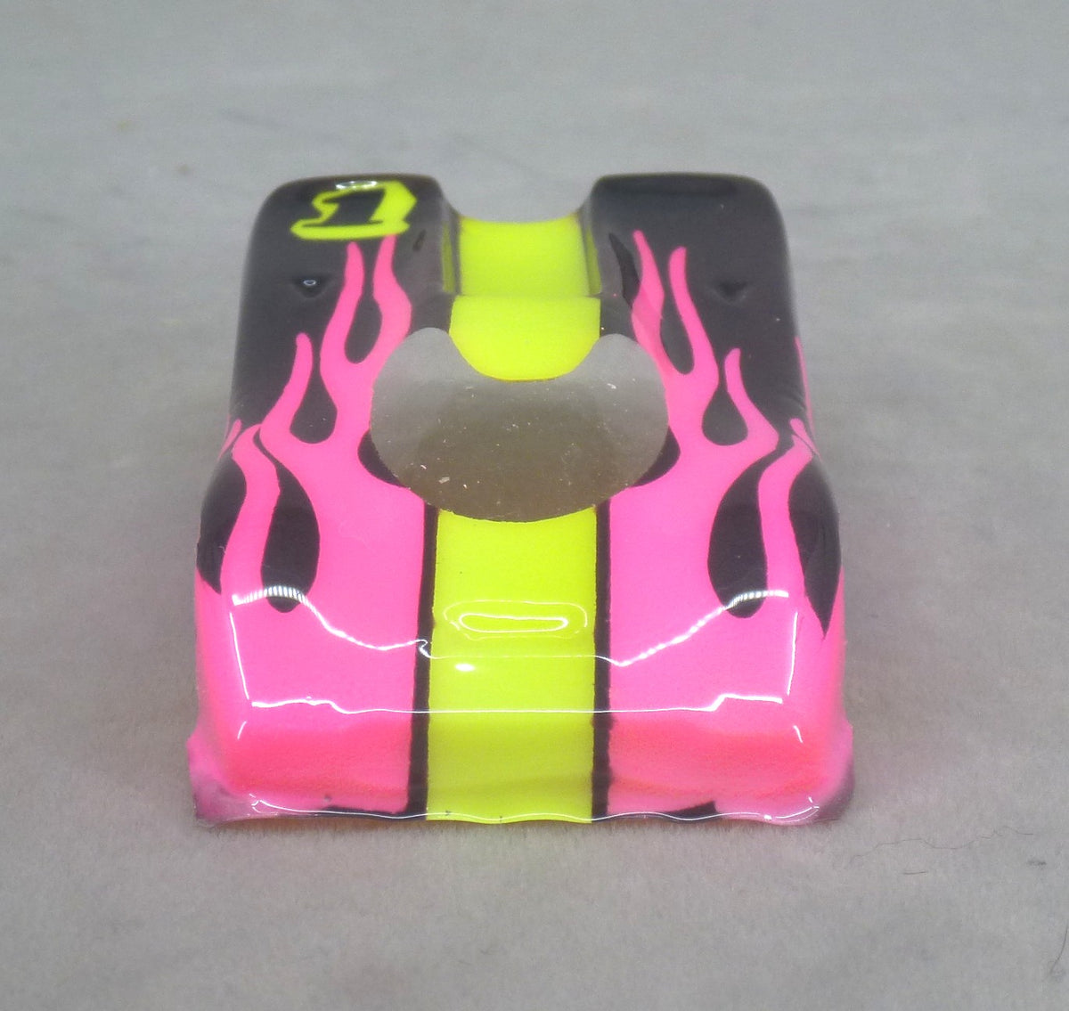 Shadow Flame (Yellow/Black/Fushia) - Professionally Painted Lexan HO Slot Car Body