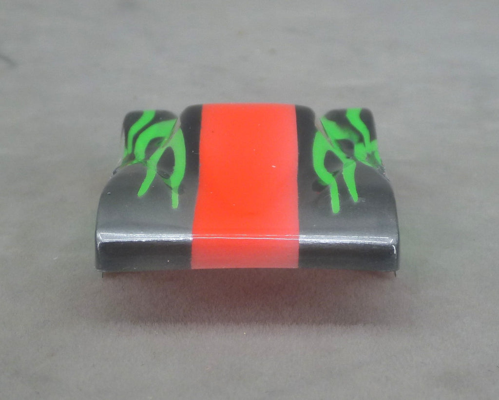 Shadow Flame (Orange/Green) - Professionally Painted Lexan HO Slot Car Body