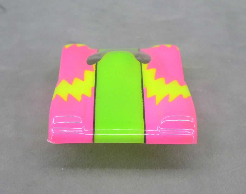 Neon Sawtooth (Lime/Yellow/Fuchsia) - Professionally Painted Lexan HO Slot Car Body