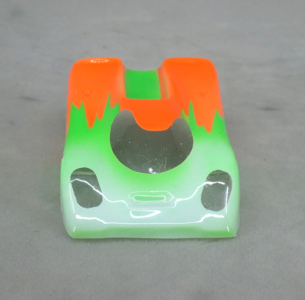 Neon Backdraft (Green/Orange) - Professionally Painted Lexan HO Slot Car Body