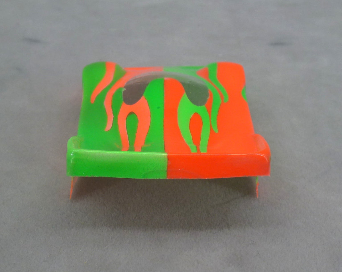 Spectrum Flame (Green/Orange) - Professionally Painted Lexan HO Slot Car Body